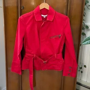 Red cotton Cabi jacket